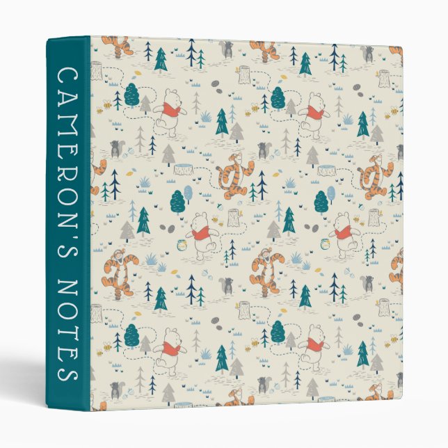 Winnie the Pooh | Forest Animals Pattern Binder (Front/Spine)