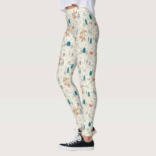 Winnie the Pooh   Forest Animals Pattern Leggings