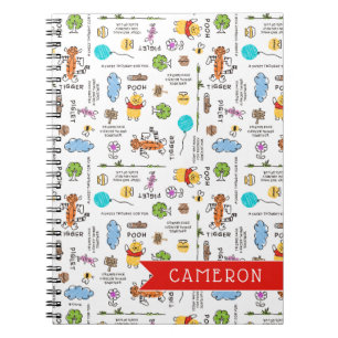 Winnie the Pooh   Friends Doodle Sketch Pattern Notebook