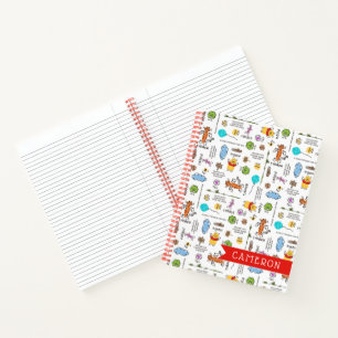 Winnie the Pooh   Friends Doodle Sketch Pattern Notebook