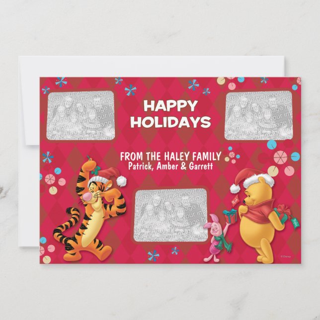 Winnie the Pooh & Friends: Happy Holidays Card (Front)
