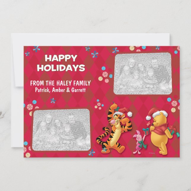 Winnie the Pooh & Friends: Happy Holidays Card (Front)
