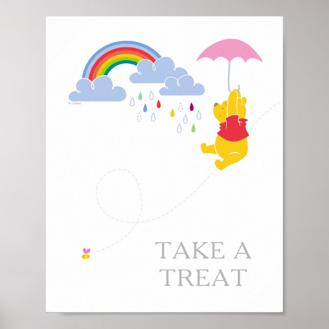 Winnie the Pooh | Girl Baby Shower Take a Treat Poster (Front)