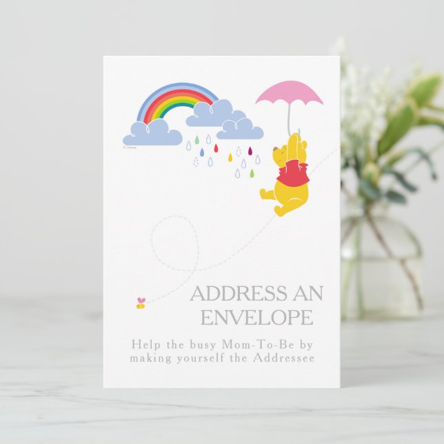 Winnie the Pooh | Girl Shower Invitation (Standing Front)