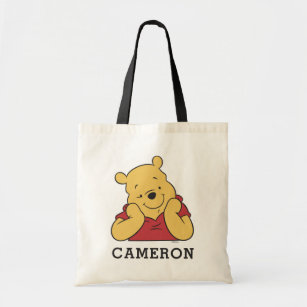 Winnie the Pooh hands on face smiling Tote Bag