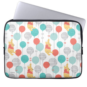 Winnie the Pooh   Hanging On Balloons Pattern Laptop Sleeve