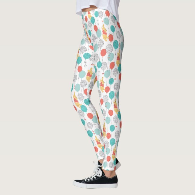 Winnie the Pooh | Hanging On Balloons Pattern Leggings (Left)