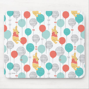 Winnie the Pooh   Hanging On Balloons Pattern Mouse Pad