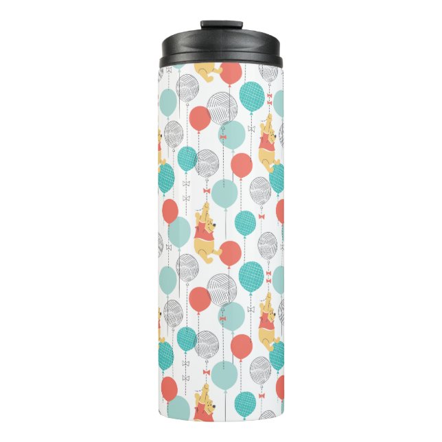 Winnie the Pooh | Hanging On Balloons Pattern Thermal Tumbler (Front)