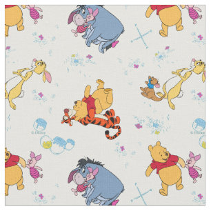 Winnie the Pooh   Hanging with Friends Pattern Fabric