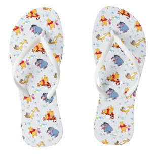 Winnie the Pooh   Hanging with Friends Pattern Flip Flops
