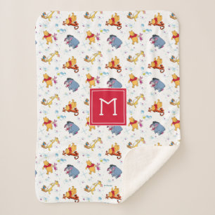 Winnie the Pooh   Hanging with Friends Pattern Sherpa Blanket