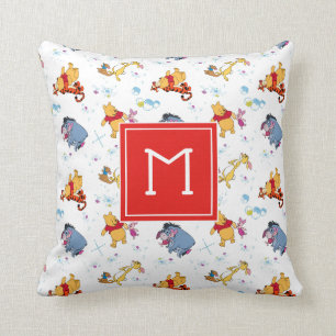 Winnie the Pooh   Hanging with Friends Pattern Throw Pillow