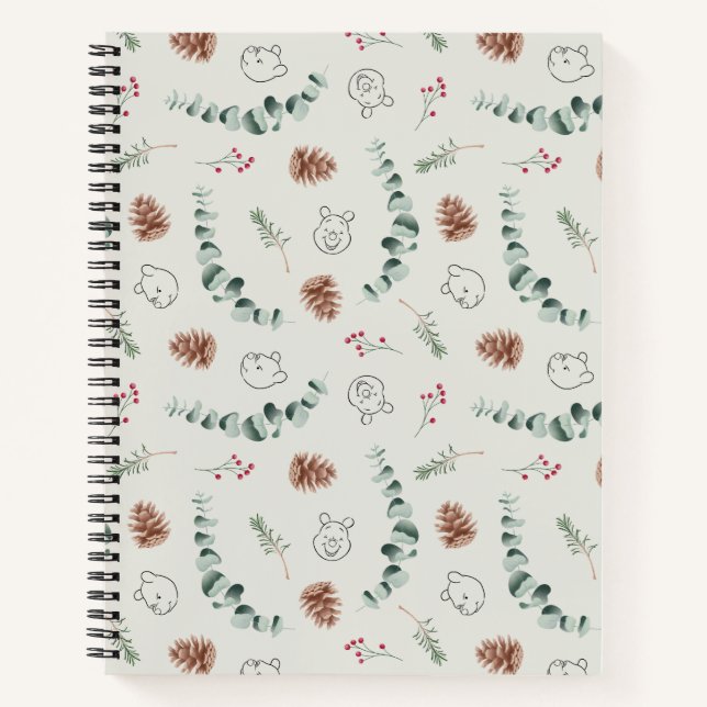 Winnie the Pooh | Happy Christmas Pattern Notebook (Front)