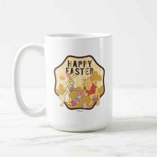 Winnie the Pooh   Happy Easter Badge Coffee Mug