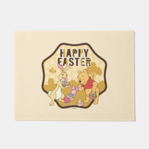 Winnie the Pooh   Happy Easter Badge Doormat