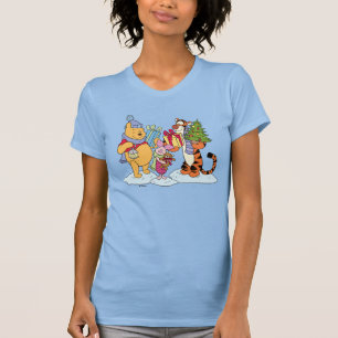 Winnie the Pooh   Happy Holidays Gift Giving T-Shirt
