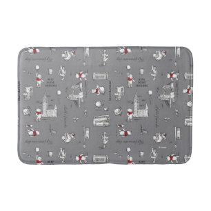 Winnie the Pooh   Hello Friends Grey Pattern Bath Mat
