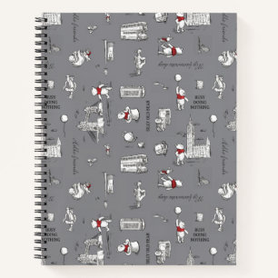 Winnie the Pooh   Hello Friends Grey Pattern Notebook