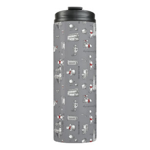 Winnie the Pooh   Hello Friends Grey Pattern Thermal Tumbler