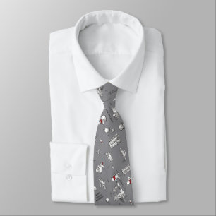 Winnie the Pooh   Hello Friends Grey Pattern Tie