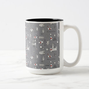 Winnie the Pooh   Hello Friends Grey Pattern Two-Tone Coffee Mug