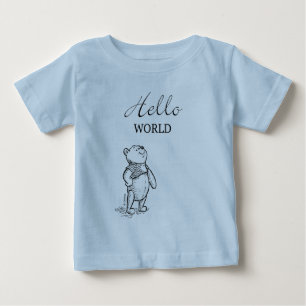 Winnie the Pooh Hello World Quote Baby T-Shirt