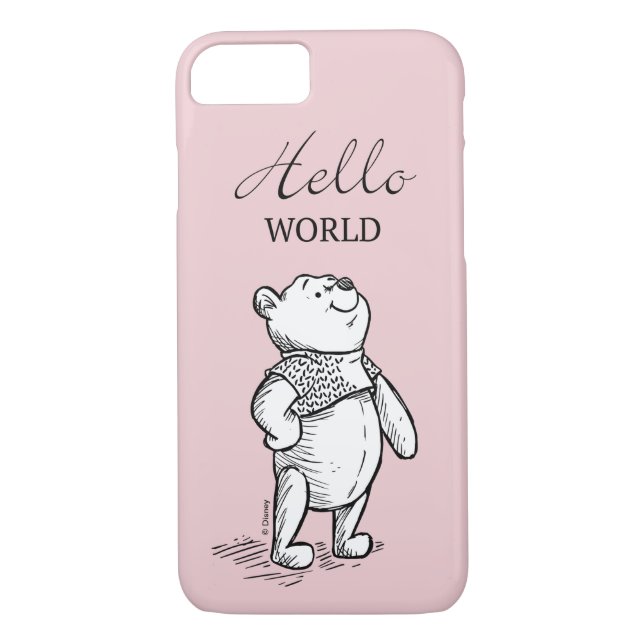 Winnie the Pooh | Hello World Quote Case-Mate iPhone Case (Back)