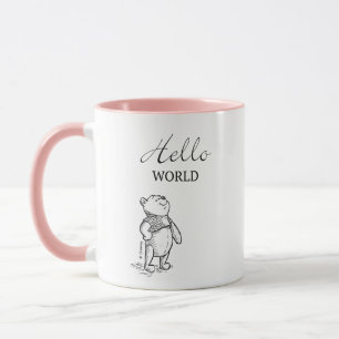 Winnie the Pooh   Hello World Quote Mug
