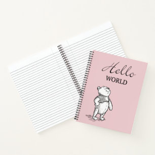 Winnie the Pooh   Hello World Quote Notebook