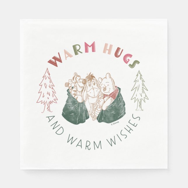 Winnie the Pooh | Holiday Wishes Napkin (Front)