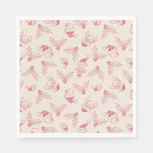 Winnie the Pooh Holly Pattern Napkin