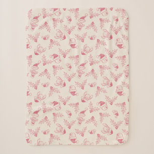 Winnie the Pooh Holly Pattern Sherpa Blanket