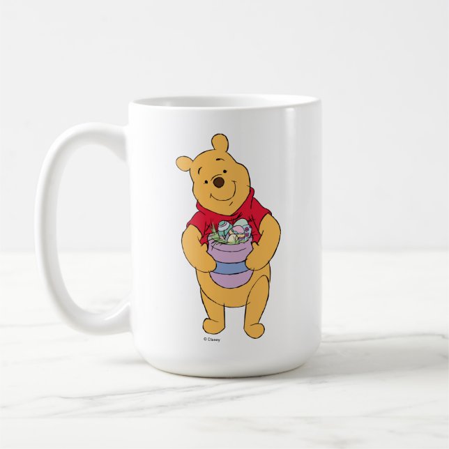 Winnie the Pooh | Honey Pot Full of Easter Eggs Coffee Mug (Left)