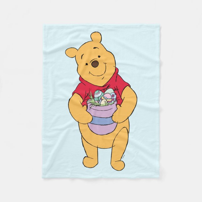 Winnie the Pooh | Honey Pot Full of Easter Eggs Fleece Blanket (Front)