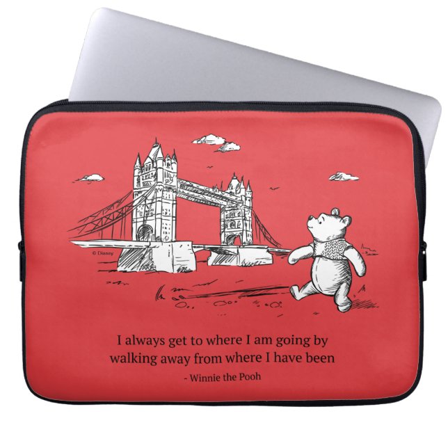 Winnie the Pooh | I Always Get to Where I Am Going Laptop Sleeve (Front)