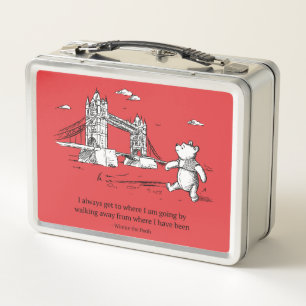 Winnie the Pooh   I Always Get to Where I Am Going Metal Lunch Box