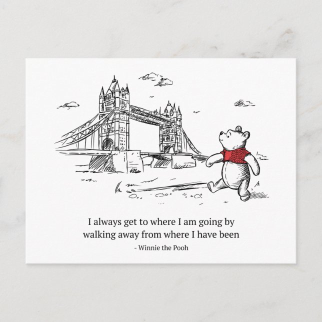 Winnie the Pooh | I Always Get to Where I Am Going Postcard (Front)