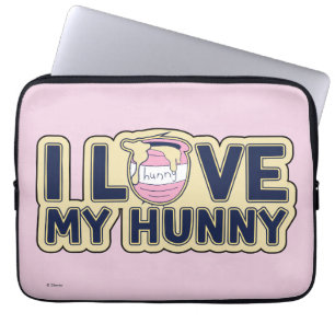Winnie The Pooh   I Love My Hunny Laptop Sleeve