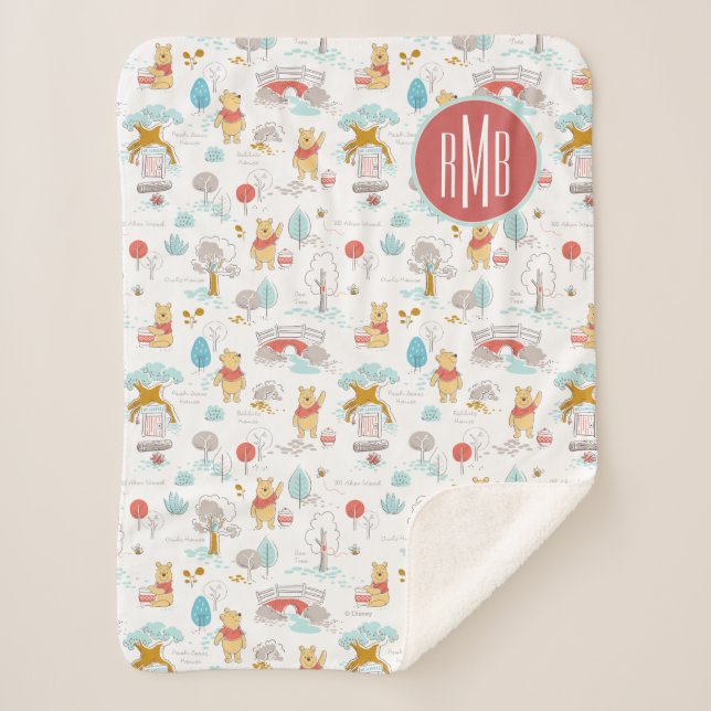 Winnie the Pooh | In the Hundred Acre Wood Sherpa Blanket (Front)