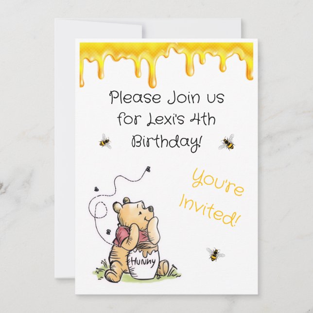 Winnie the Pooh Invitation (Devant)