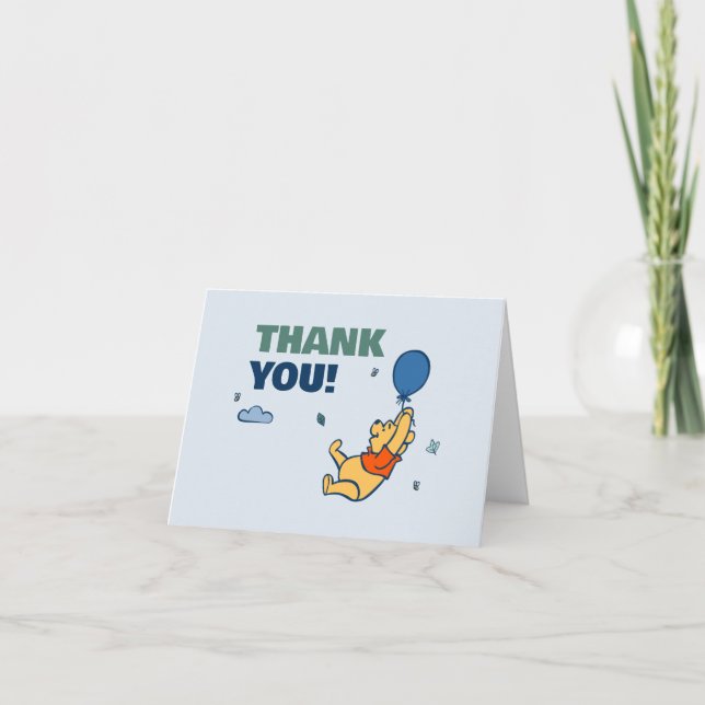 Winnie the Pooh | It's a Boy Baby Shower Thank You Card (Front)