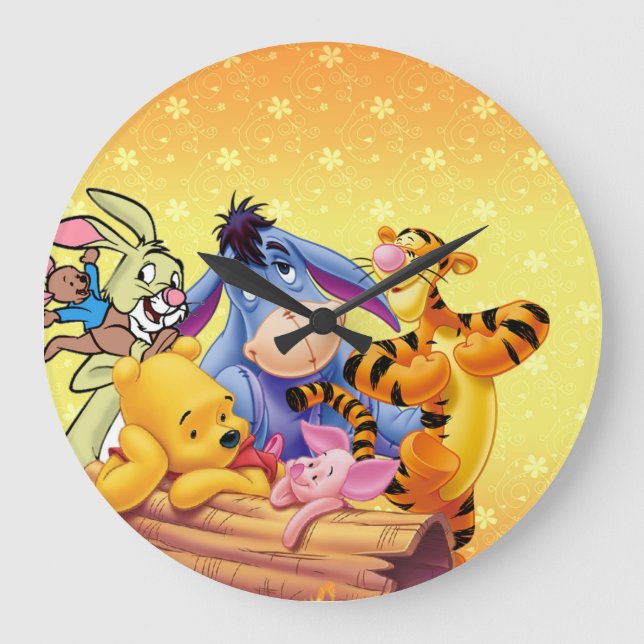 Winnie the Pooh kids Acrylique Mur Horloge (Recto)