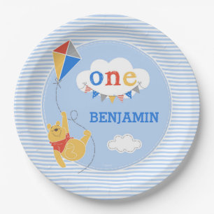 Winnie the Pooh Kite   Baby Boy Paper Plate