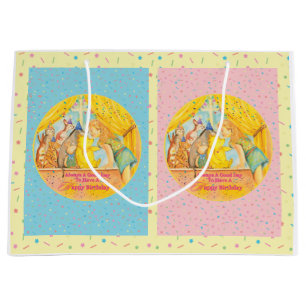 winnie the pooh large gift bag - girl