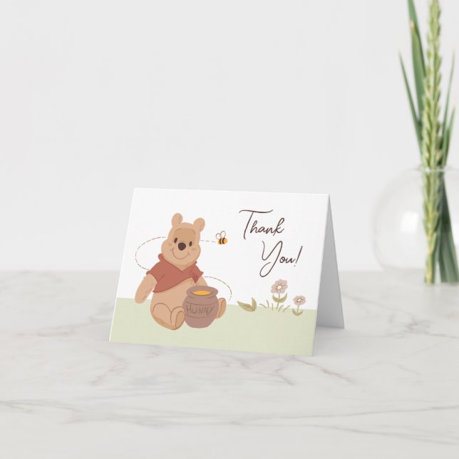 Winnie the Pooh Little Hunny - Baby Shower  Thank You Card (Front)