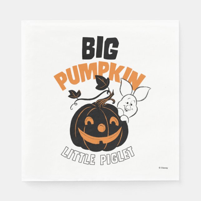 Winnie the Pooh | Little Piglet Big Pumkin Napkin (Front)