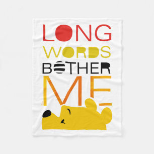 Winnie the Pooh   Long Words Bother Me Fleece Blanket