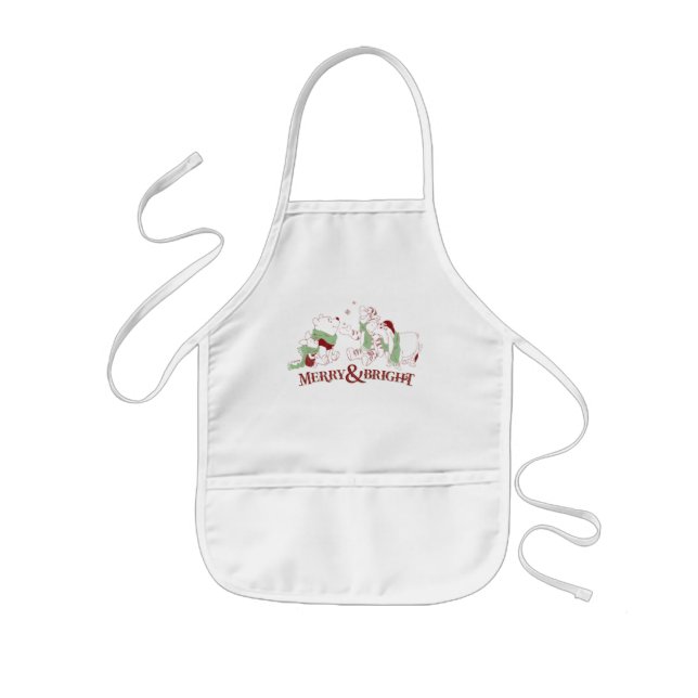 Winnie the Pooh | Merry & Bright Kids Apron (Front)