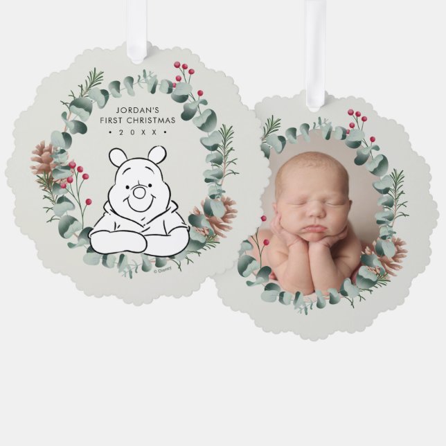 Winnie the Pooh | My First Christmas  Ornament Card (Front/Back)